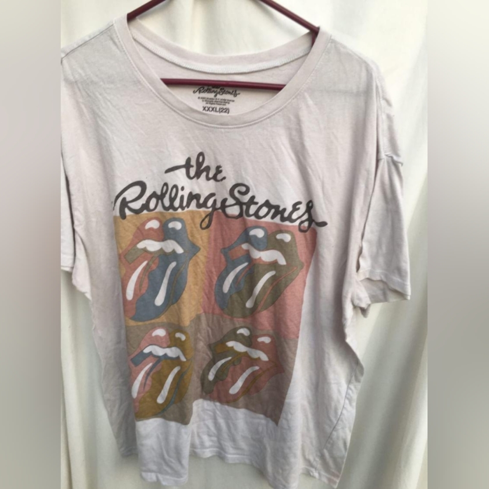 The Rolling stones XxXL shirt cotton Rock band graphic tee 100% cotton short s